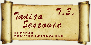 Tadija Šestović vizit kartica